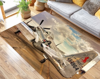 Vintage vliegtuigtapijt luchtmacht: militaire luchtvaartdecor