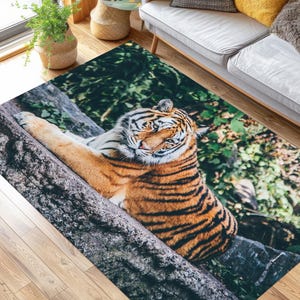 Panther Fototeppich: Rutschfester dekorativer Bambusteppich - Etsy.de