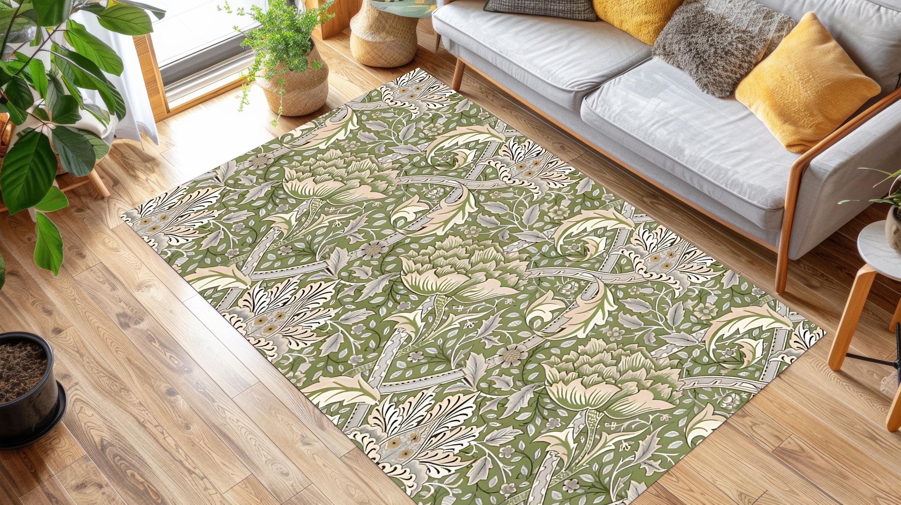 William Morris Windrush Rug: Smithsonian Artistic Bamboo Area Rug