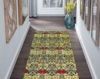 Alfombra William Morris Tulip & Rose: corredor de bambú vintage