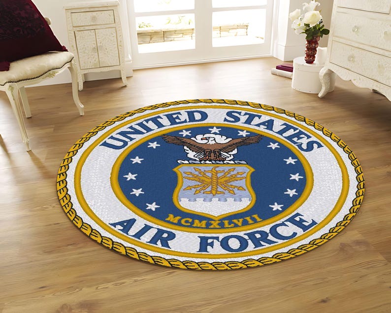Air Force Emblem Rug: US Military Logo, Office Decors - Etsy