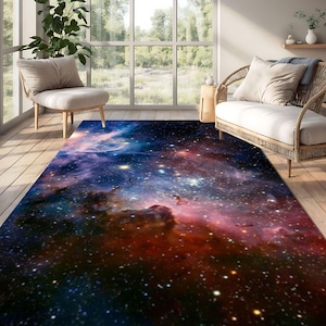 Tapis galaxie, tapis Hypebeast, tapis Universe, tapis de l'espace, tapis de salon, tapis de chevet, chambre d'enfants, tapis en bambou, tapis de salon, carpette