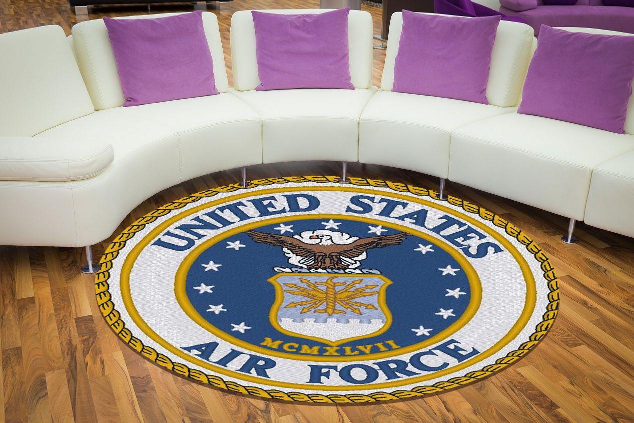 Usaf Rug Air Force Emblem Rug: US Military Logo, Office Decors - Etsy
