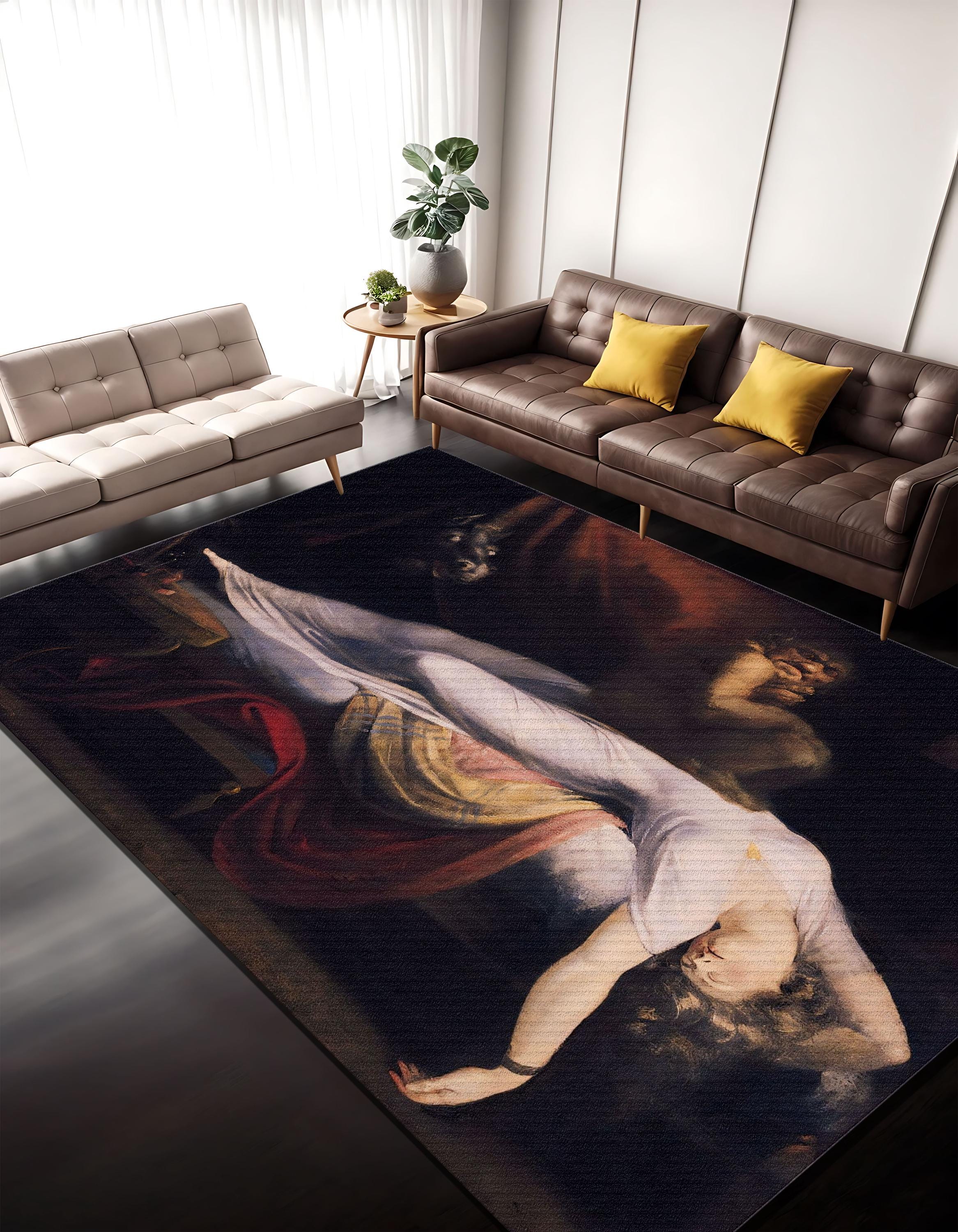 The Nightmare Rug: Henry Fuseli Reproduction Art, Modern Decor