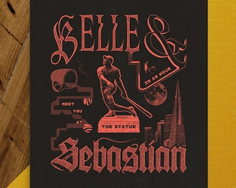 Belle and Sebastian Band Poster, Indie Musik Wandkunst, Platz New York Catcher Print