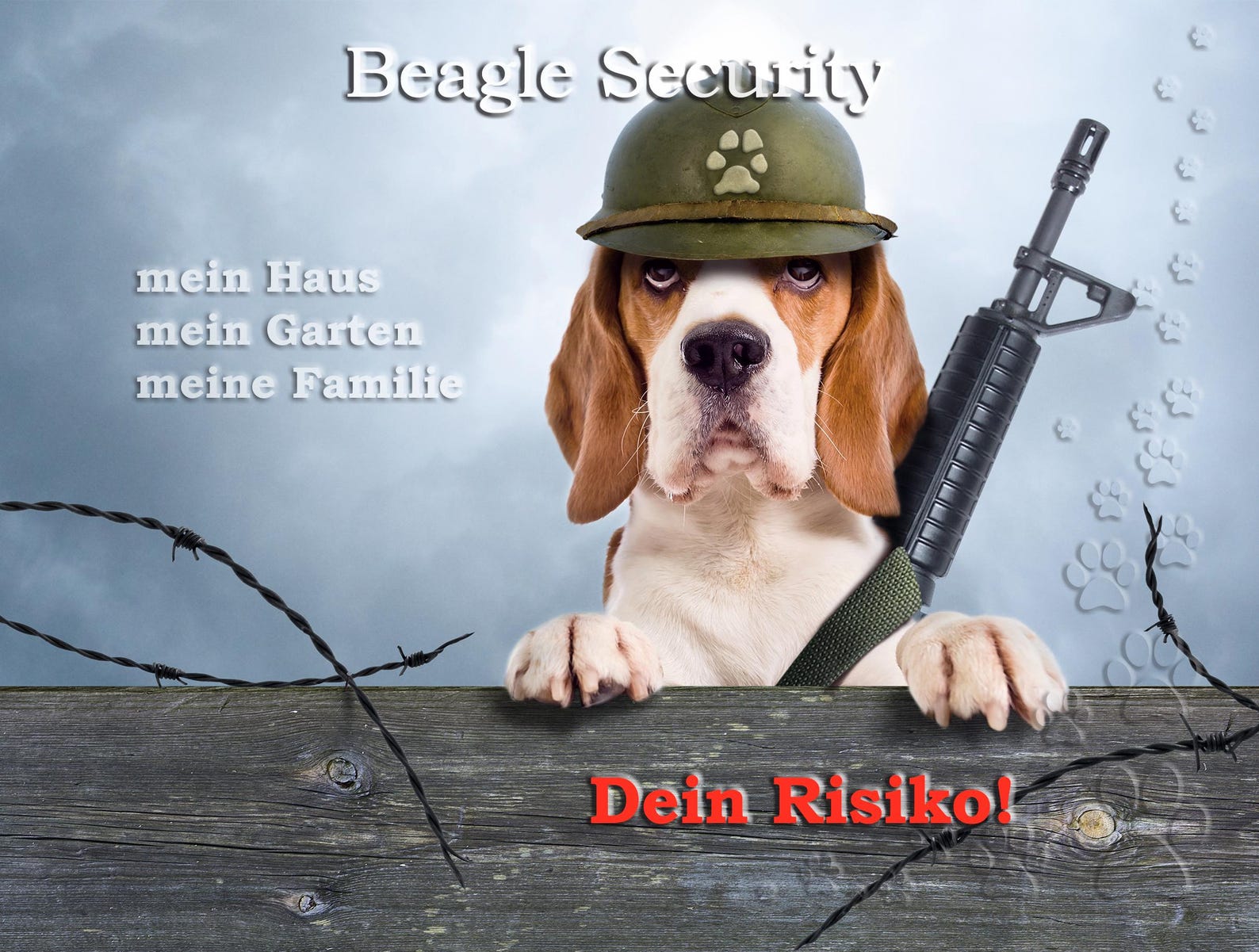 Warning Sign Door Sign Dog Sign Aluminum 20 X 30 Cm Beagle Security - Etsy
