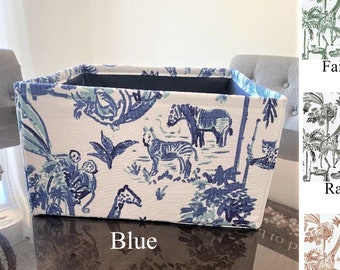 Safari Animal Print Collapsible Storage Bin in Your Custom Size