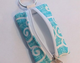 Earbud Holder, Earbud Case, Tiny Keyring coin pouch, Keychain lip balm holder
