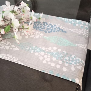 Gray and Blue Table Runner Centerpiece Home Decor, Table Decor