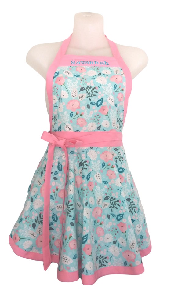 embroidered kids apron