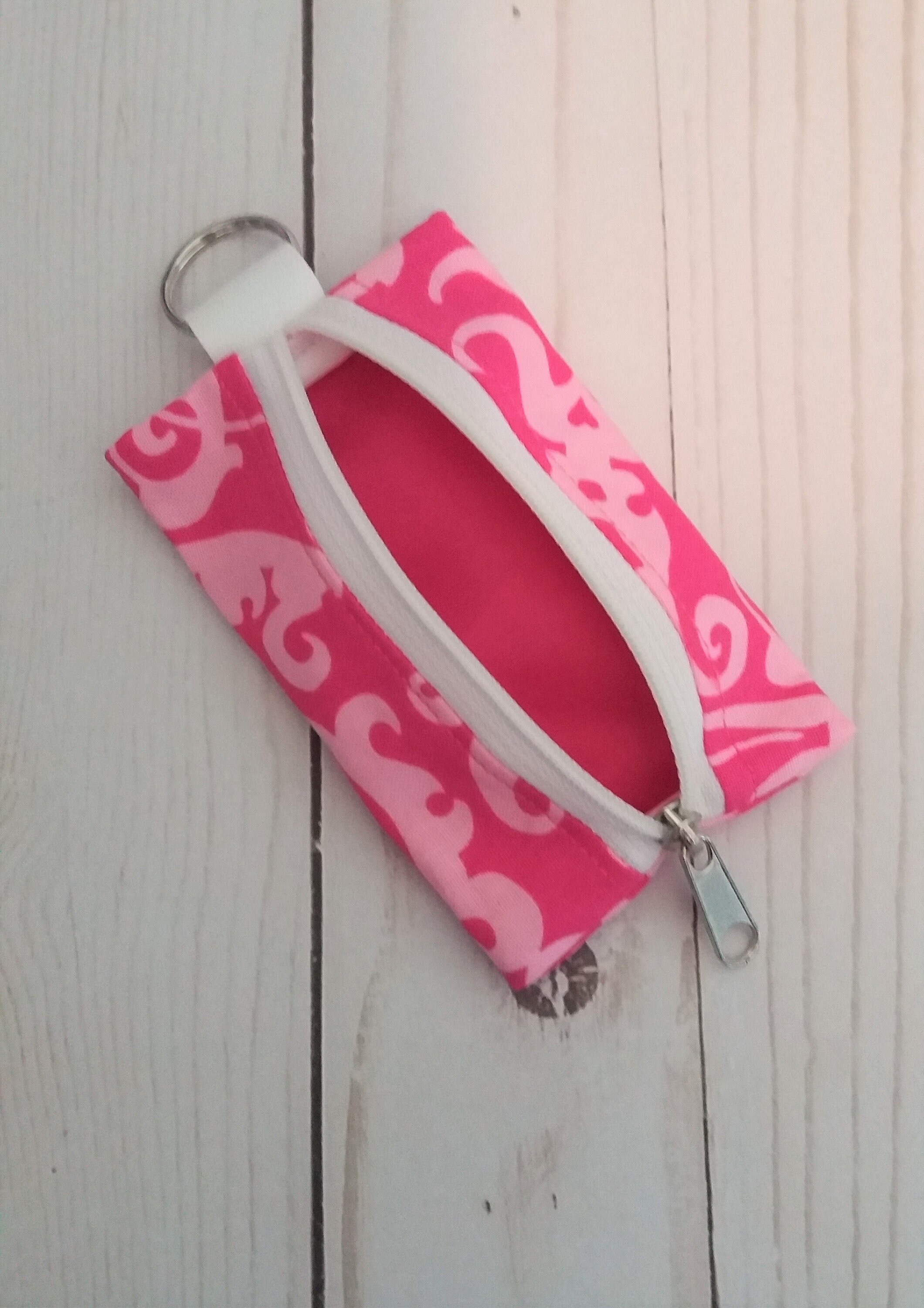 Tiny Zippered Keychain Pouch Earbud Case Tiny Keyring coin Etsy