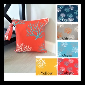 Beach Wet Bag or Swim Bag Zippered Wet Bag for swimsuits or cloth diapers