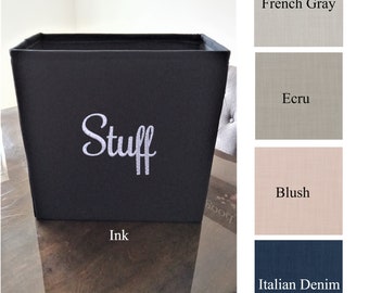 Solid Color Storage Bin in your custom size