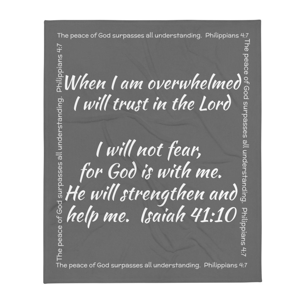 Scripture Throw Blanket Uplifting Bible Verse Gift for Etsy