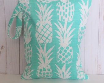 Pineapple Wet Bag, Swimsuit Bag or Cloth Diaper Bag