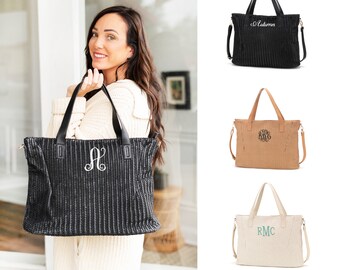 Monogram Personalized Textured Large Purse, Shoulder Bag and Crossbody Bag