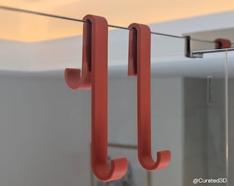 Minimalistische douchehaak: lange handdoekhouder voor glazen douchewanden