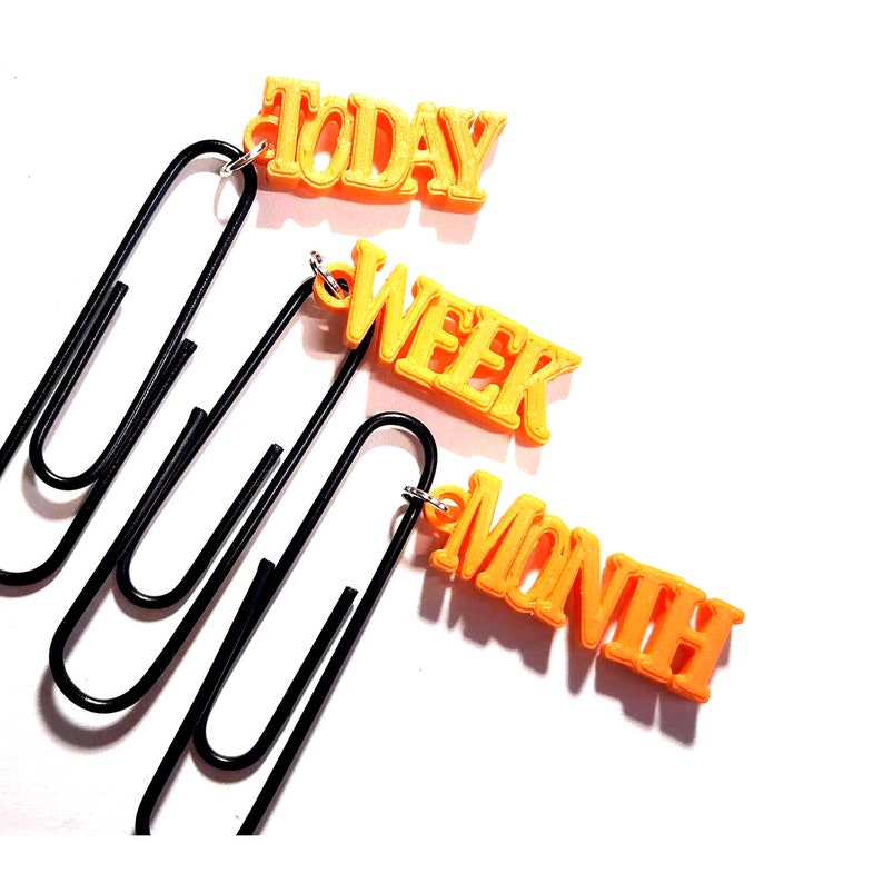 Planner Page Markers Month Week Today 3D Printed Paper - Etsy