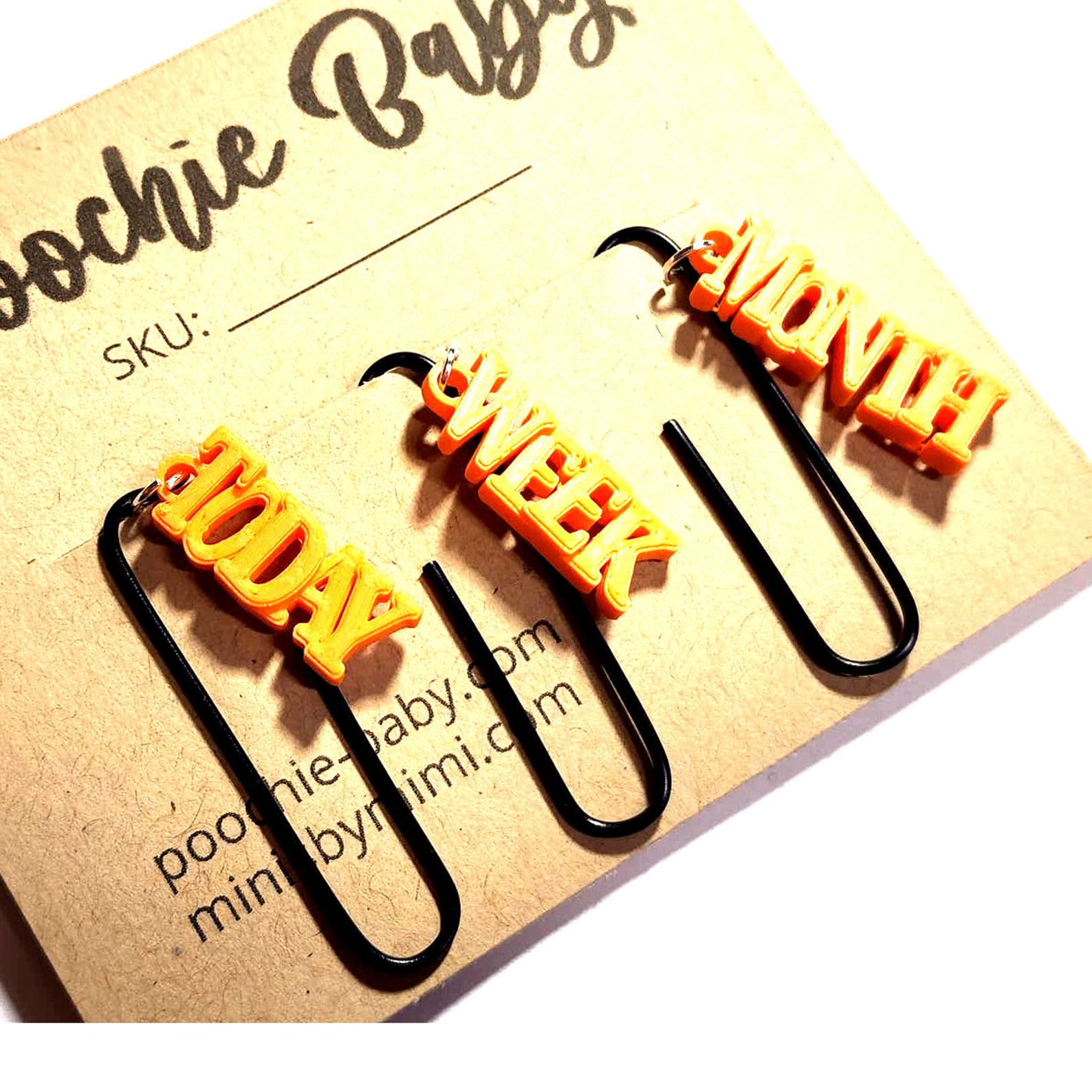 Planner Page Markers Month Week Today 3D Printed Paper - Etsy