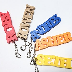 Personalized Name Keychain Luggage Tag Backpack Tag Zipper image 4