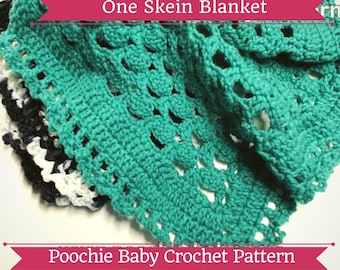 Doll Blanket PATTERN - One Skein Crochet Baby Blanket: The Frieda