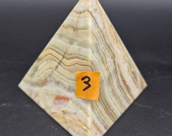 4 Inch Polished Green Onyx Pyramid | Green Onyx Decor | Crystal Pyramid | 2 lbs | Choose 1 of 4
