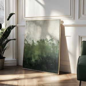 Green Forest Wall Art Decor, moderne muurkunst, abstracte kunstprint, moderne kunst voor thuis, woonkamerdecor, grote canvaskunst, abstracte kunst
