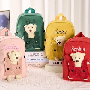 Sac à dos brodé pour enfants, cadeaux personnalisés pour tout-petits, cartable personnalisé pour enfants, sacs à dos monogramme pour filles et garçons, cadeaux d'anniversaire