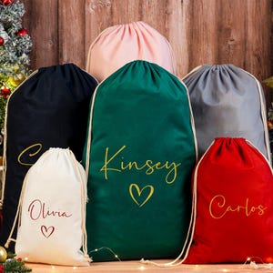 Grand sac du père Noël 2025,Sac-cadeau de Noël,Sac de Noël,Sac de père Noël avec nom,Sac de Noël,Sac cadeau de vacances,Sac de père Noël,Cadeau pour enfants