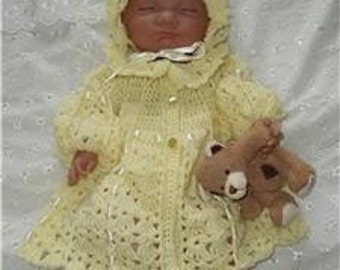 Nadia Jacket and Bonnet Baby Crochet Pattern