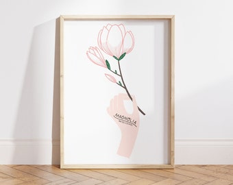 Mississippi State Flower Art Print | Mississippi Magnolia - State Flower - Mississippi State Wall Art - Home Decor