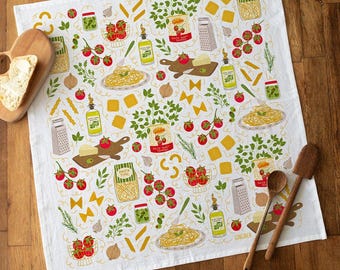 Paño de cocina para noche de pasta: paño de cocina de algodón tipo saco de harina