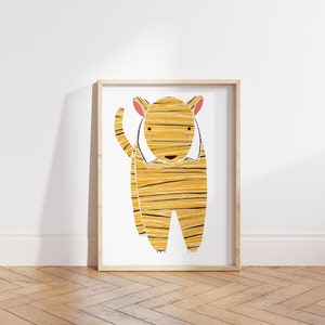 Tiger-Kunst, Baby-Tier-Druck, Safari-Tier-Kunst, Safari-Tiger-Druck, Tierkunst, Dschungel-Tiger, Tiger-Kinderzimmer-Dekor, Tiger-Illustration Bild 4