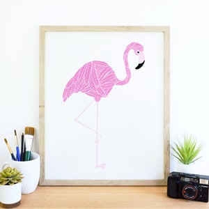 Flamingo Animal Art Print Animal Illustration Home & Nursery Decor image 5