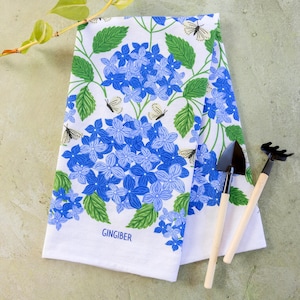 Hydrangea Tea Towel | flour sack towel, dish towel, kitchen towel, home essentials, housewarming gift, wedding gift, gift for her