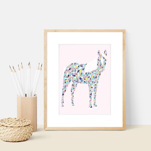 Party Horse Animal Art Print Animal Illustration Home & Nursery Decor image 1