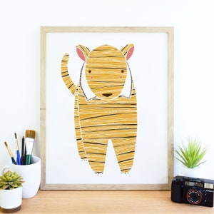 Tiger-Kunst, Baby-Tier-Druck, Safari-Tier-Kunst, Safari-Tiger-Druck, Tierkunst, Dschungel-Tiger, Tiger-Kinderzimmer-Dekor, Tiger-Illustration Bild 1