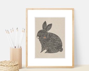 The Hare Art Print | Animal Illustration Home & Nursery Decor