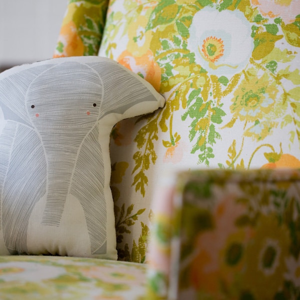 Elephant Pillow, Stuffed Elephant, Animal Pillow. Gifts For Kids under 50. Modern Nursery Decor. Plush Elephant, Safari Nursery