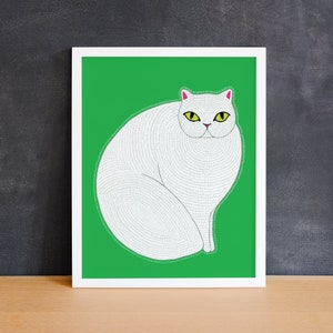 Persian Cat Animal Art Print Animal Illustration Home & Nursery Decor image 4