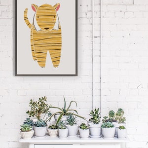 Tiger-Kunst, Baby-Tier-Druck, Safari-Tier-Kunst, Safari-Tiger-Druck, Tierkunst, Dschungel-Tiger, Tiger-Kinderzimmer-Dekor, Tiger-Illustration Bild 6