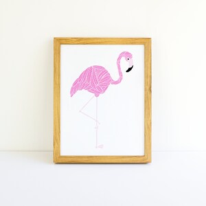 Flamingo Animal Art Print Animal Illustration Home & Nursery Decor image 2