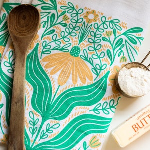 Meadow Tea Towel | flour sack towel, dish towel, kitchen towel, home essentials, housewarming gift, wedding gift, gift for her