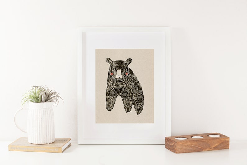 The Bear No Words Art Print Animal Illustration Home & Nursery Decor image 6