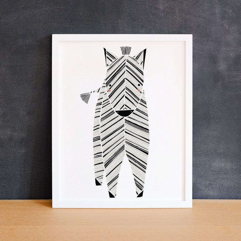 Zebra Art, Zebra Baby Animal Print, Safari Animal Art, Zebra Print, Animal Art, Zebra, Zebra Nursery Decor, Zebra Nursery Print image 6
