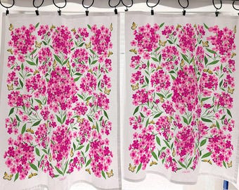 Cortinas de café Pink Perennial - Juego de dos