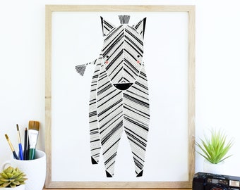 Zebra Art, Zebra Baby Animal Print, Safari Animal Art, Zebra Print, Animal Art, Zebra, Zebra Nursery Decor, Zebra Nursery Print