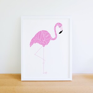 Flamingo Animal Art Print Animal Illustration Home & Nursery Decor image 3