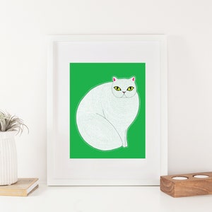 Persian Cat Animal Art Print Animal Illustration Home & Nursery Decor image 6