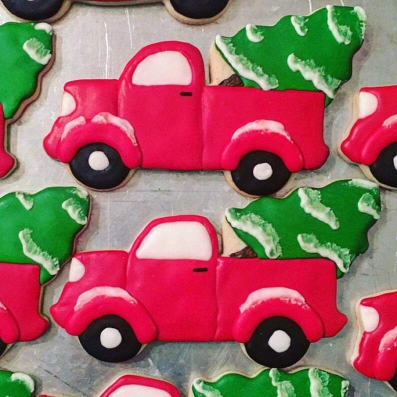 Truck cookie cutter 5.25 Pickup truck with Christmas Etsy